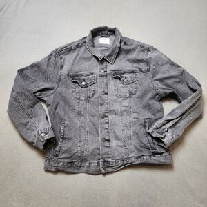 OLD NAVY Jeans Mens Denim Trucker Jacket Size XXL Jean Jacket Grey